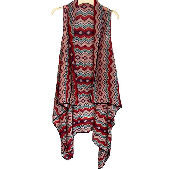 Multi color silk sleeveless cardigan one size fits most - Picture 1 of 10